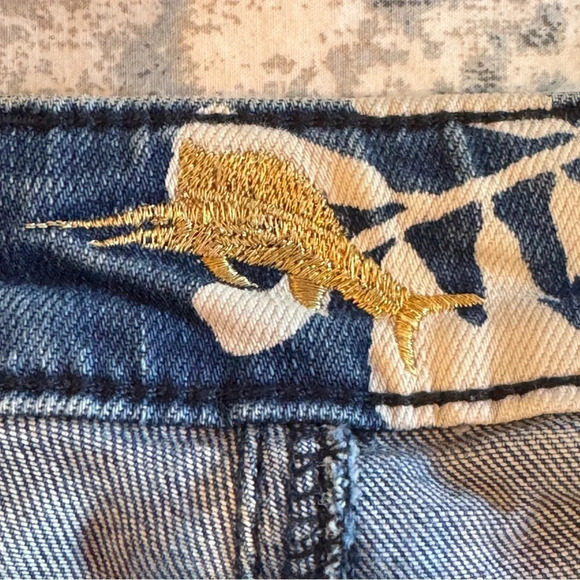 Tommy Bahama Jeans Size 0x29 Tema Indigo Bleach Sky Slim Boyfriend Coastal  Boho - Picture 12 of 16